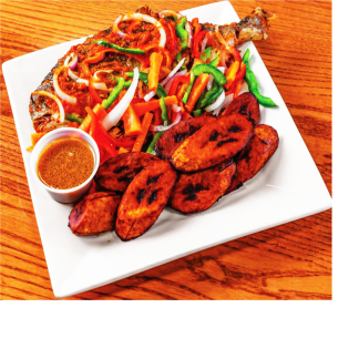 Croaker Fish with Plantains