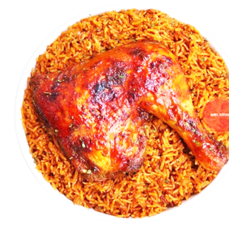 jollof rice & grilled chicken