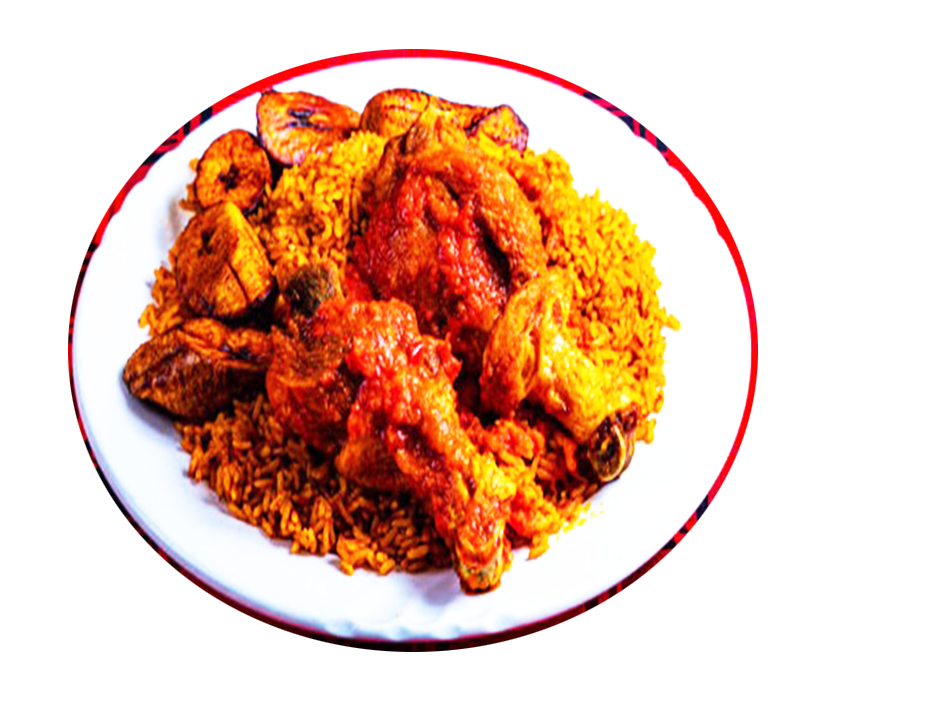 jollof rice with chicken and plantain jollof rice with chicken and plantain
